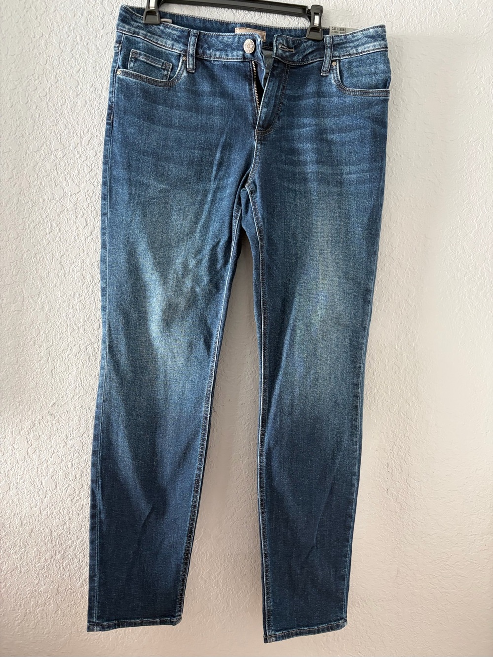 Kut from the Kloth Mid-Rise Straight Leg Jeans - Dark Blue Wash - Picture 2 of 4